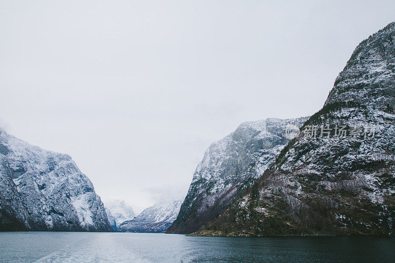 挪威冬季的n øyfjord